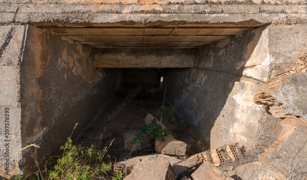 interior of a small tunnel of a construction in a mining complex interior of a small tunnel of a construction in a mining complex