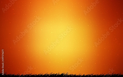 Light Orange vector texture with milky way stars.