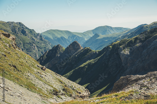 Backpacking in the mountains in the Caucasus Arkhyz in Russia