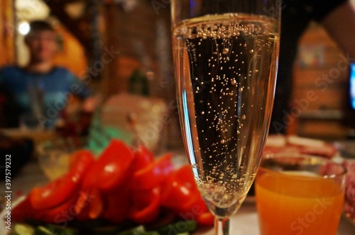 glasses of champagne