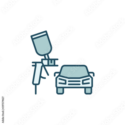 Car Painting Work vector concept colored icon or design element