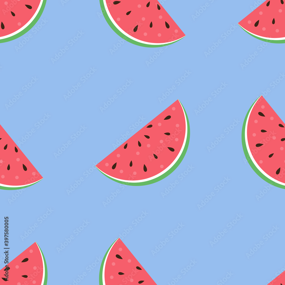 Watermelon Seamless Pattern Background. Vector Illustration Watermelon Seamless Pattern Background. Vector Illustration