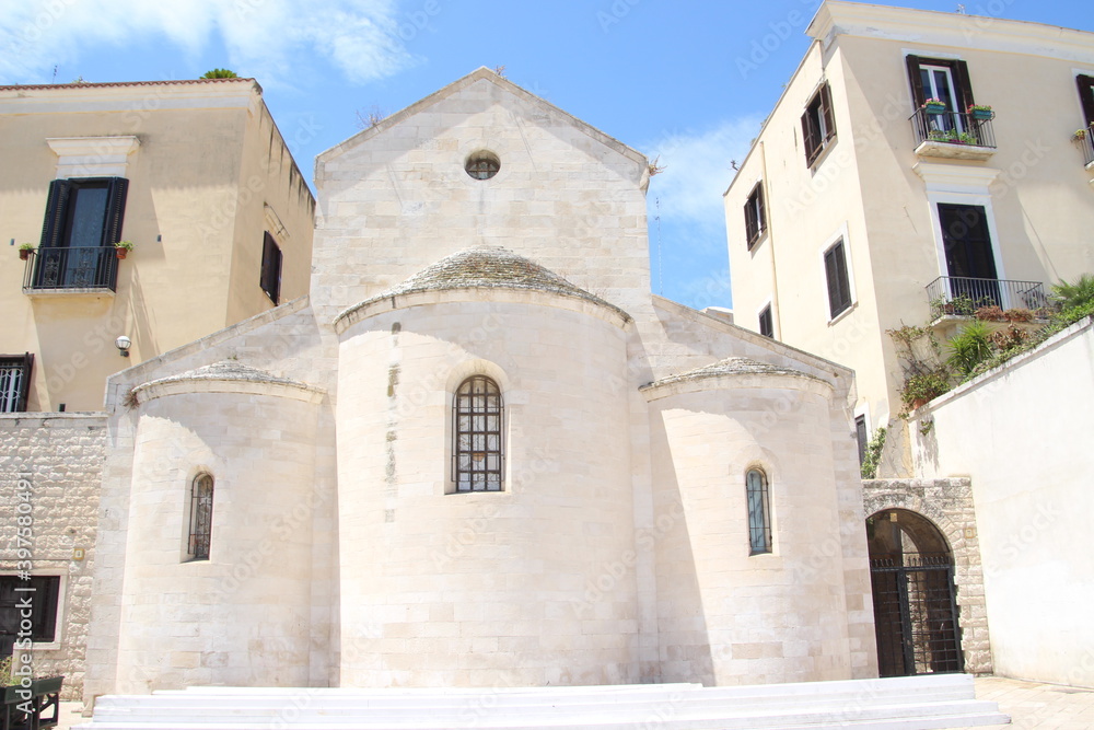 Ancient cathedral in old part of Bari, Italy