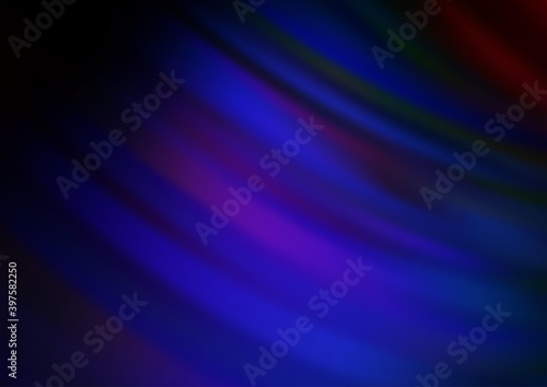 Dark Multicolor, Rainbow vector pattern with liquid shapes.