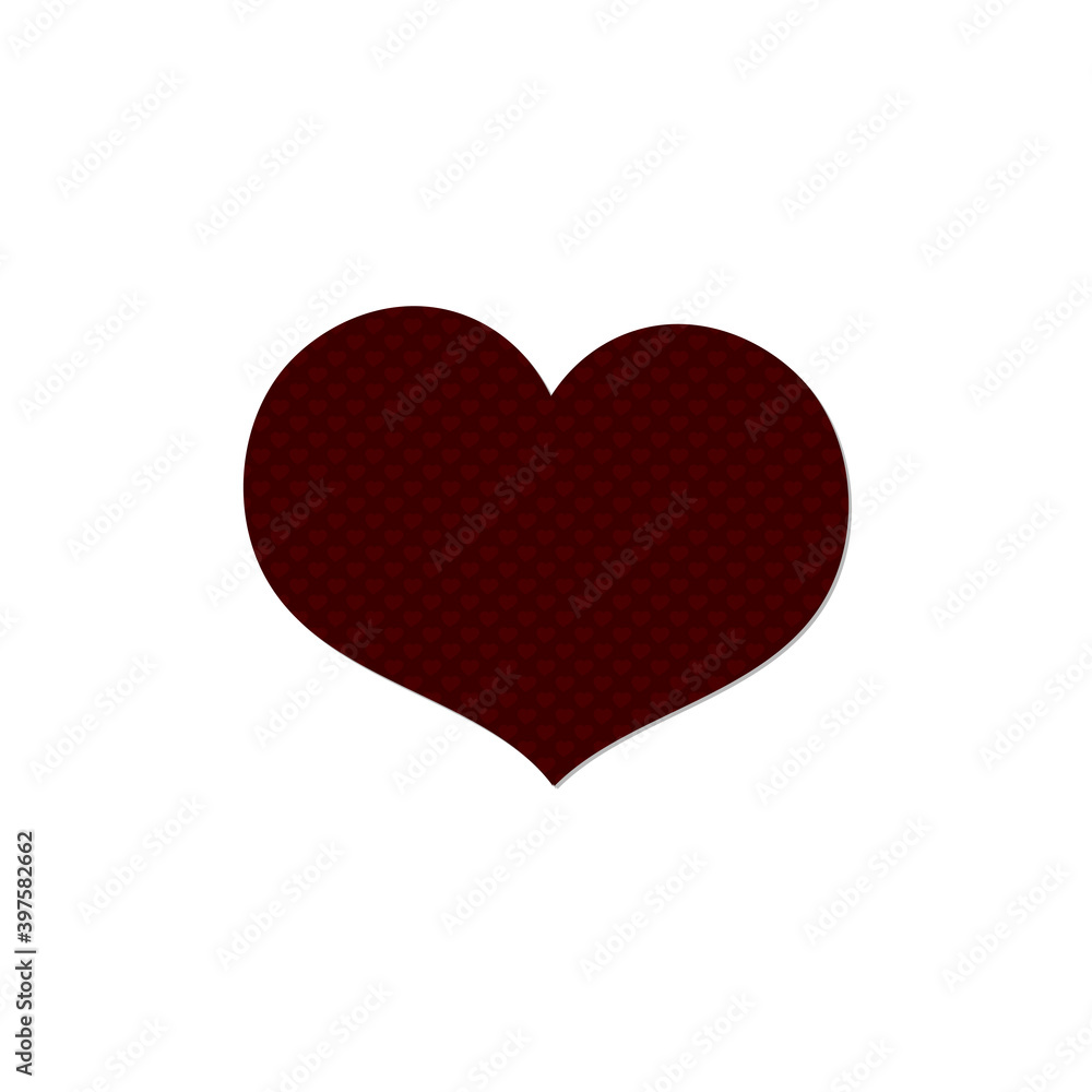 Heart icon, Valentines Day symbol, graphic design template, love sign, vector illustration