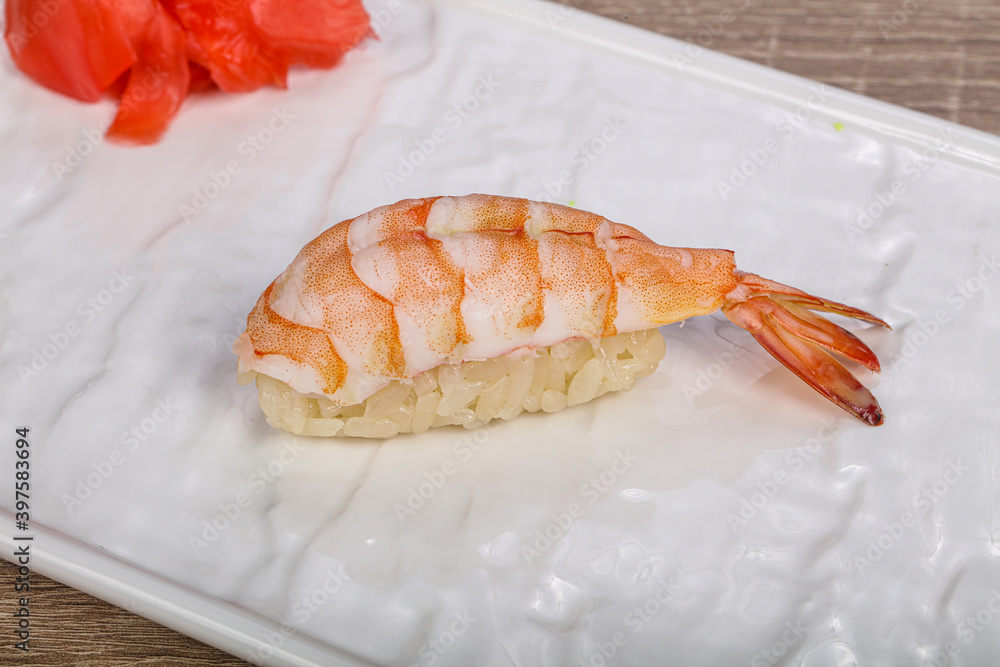 Japanese traditional Sushi with prawn Japanese traditional Sushi with prawn