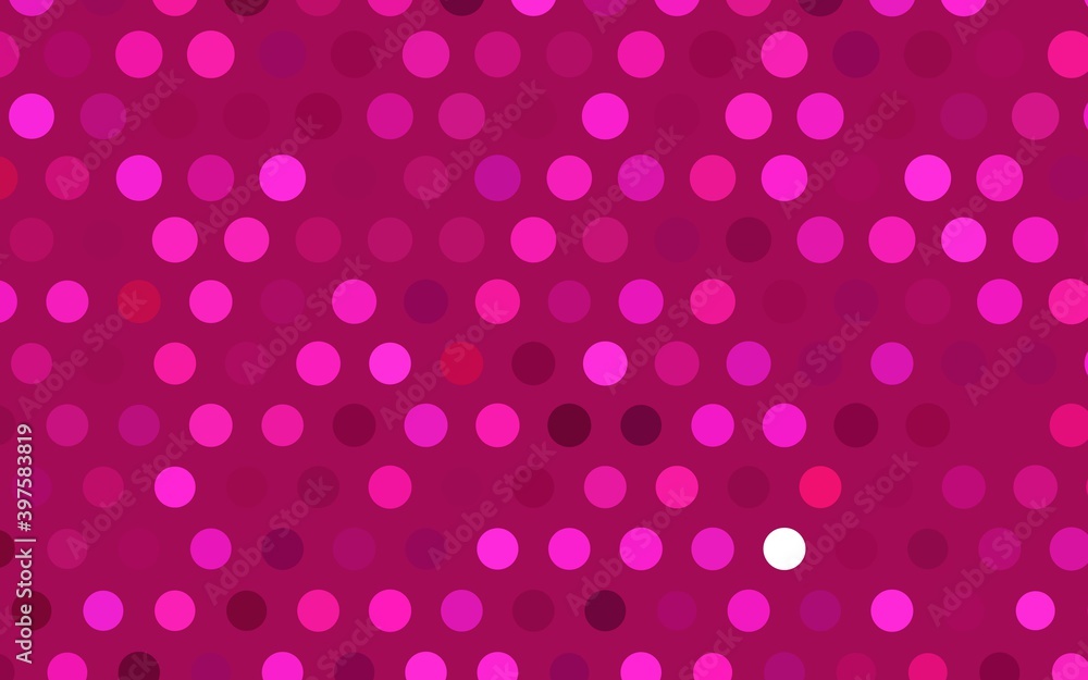 Light Pink vector pattern with spheres. Light Pink vector pattern with spheres.