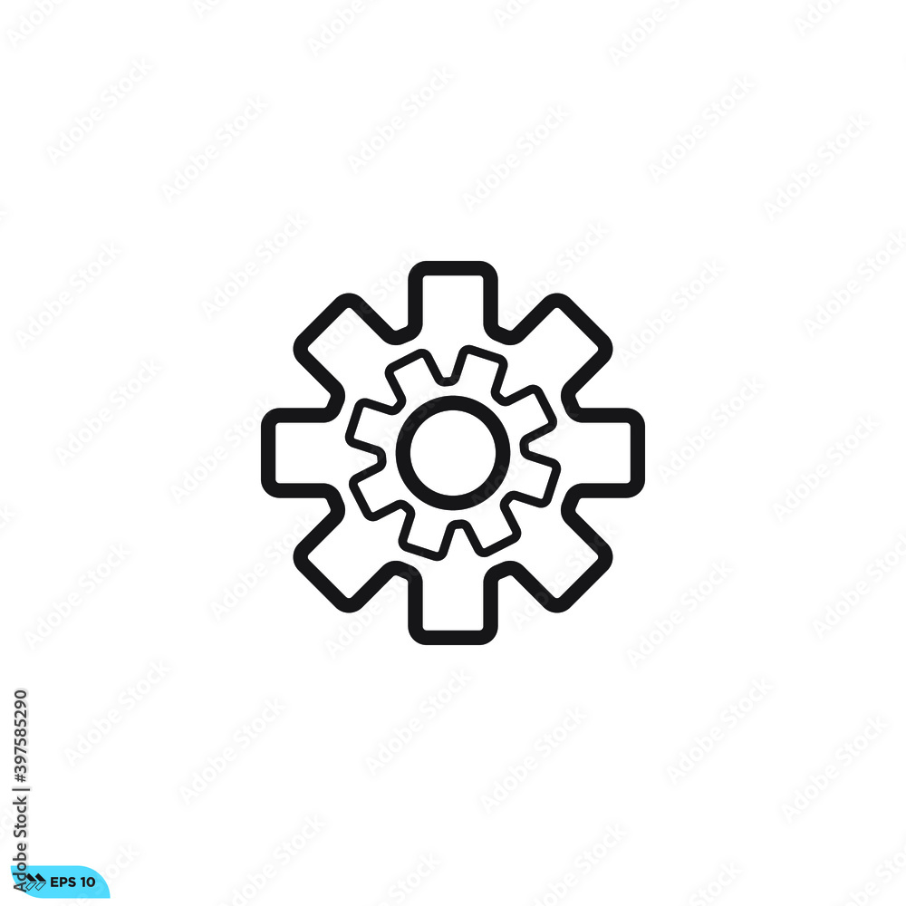 Icon vector graphic of Setting, good for template