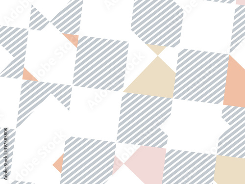 Abstract geometric elements background. Pastel color banner vector illustration.