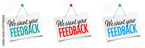 We want your feedback