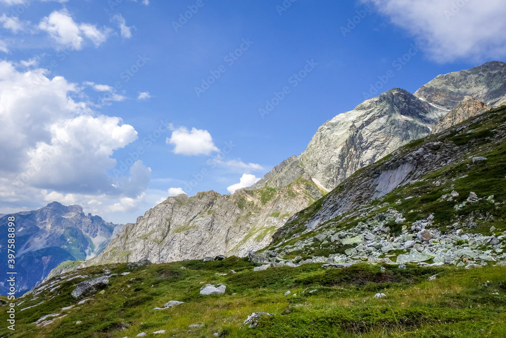 Mountain landscape in French alps