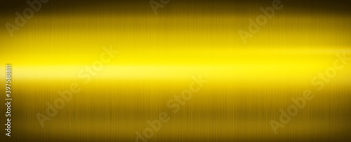 Gold brushed metal. Banner background texture