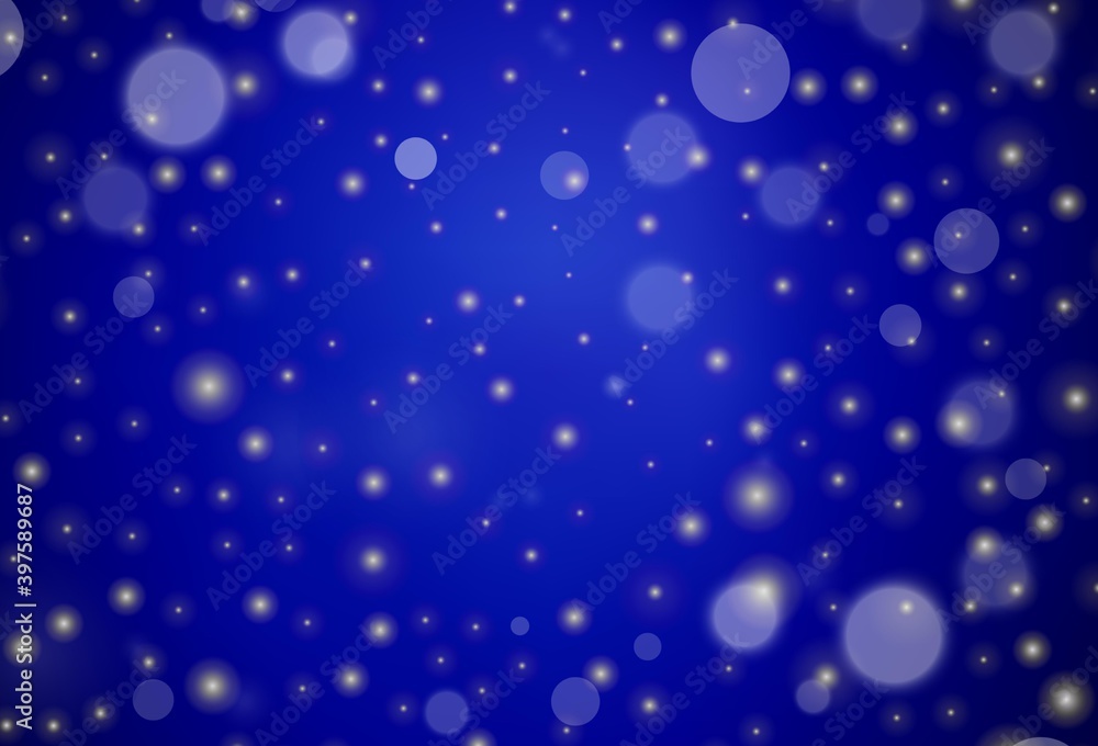 Dark BLUE vector layout in New Year style.