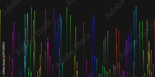 Abstract background of multicolored lines.