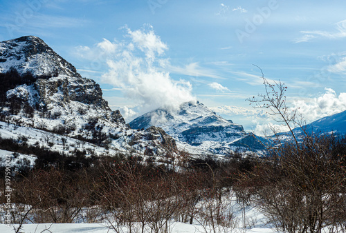 panorama of the mote Falconara in the Pollino massif