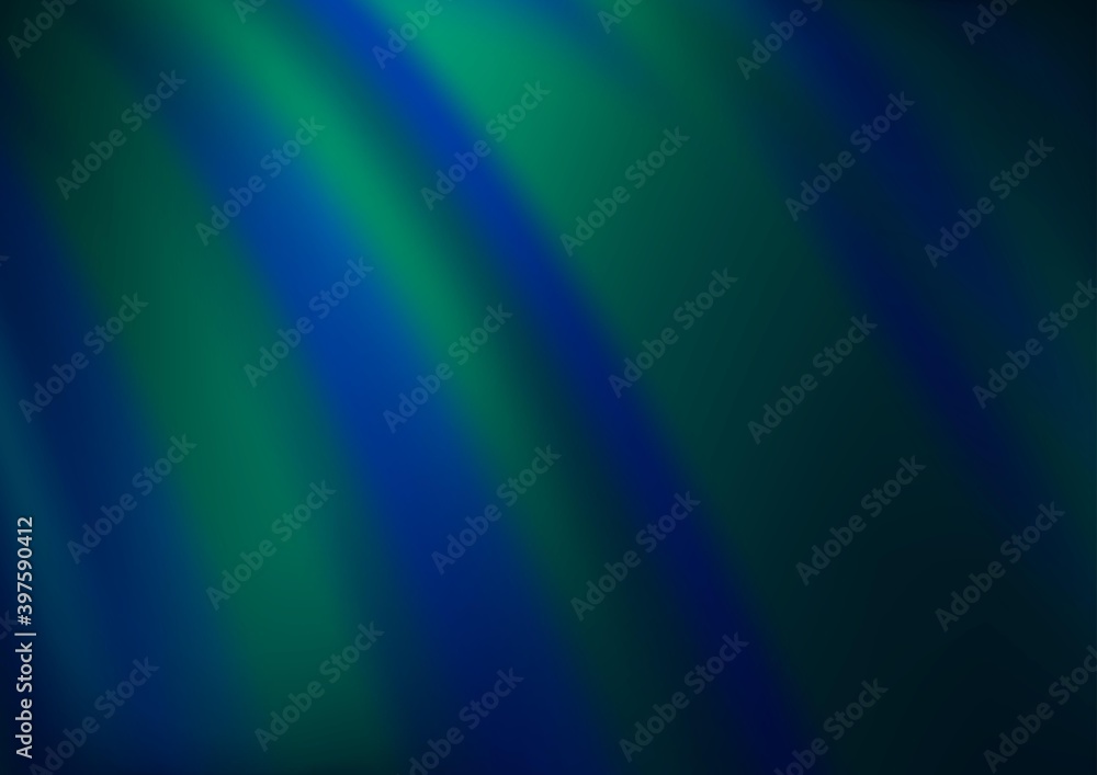 Dark BLUE vector blurred shine abstract template. Dark BLUE vector blurred shine abstract template.