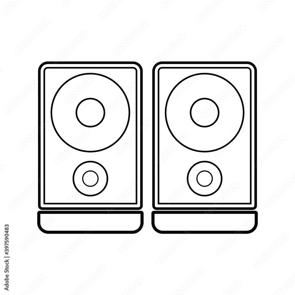 Speaker icon vector on white background Speaker icon vector on white background
