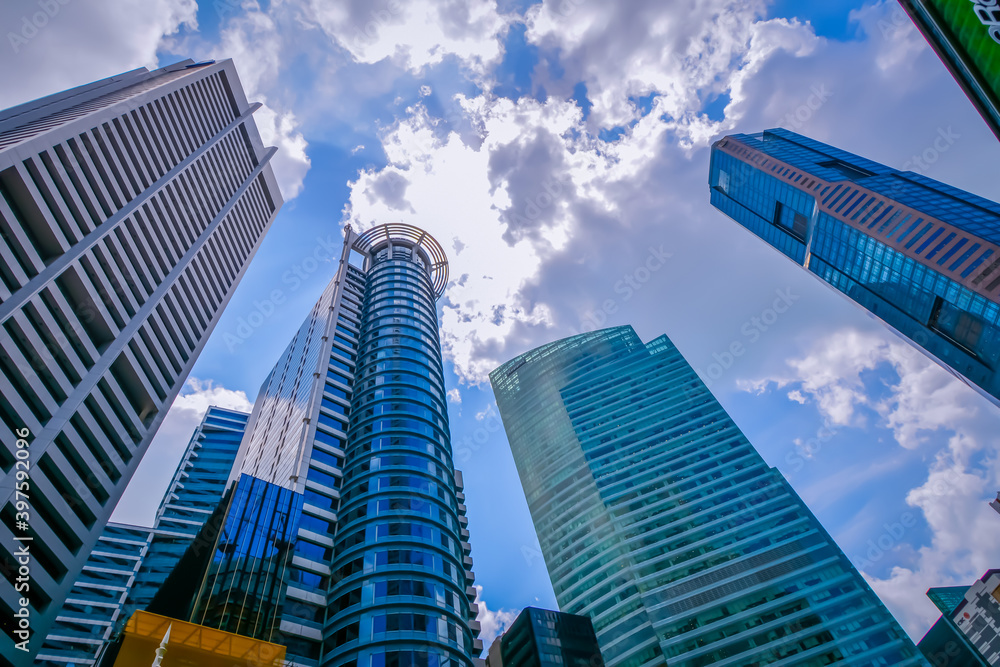 skyscrapers in the city