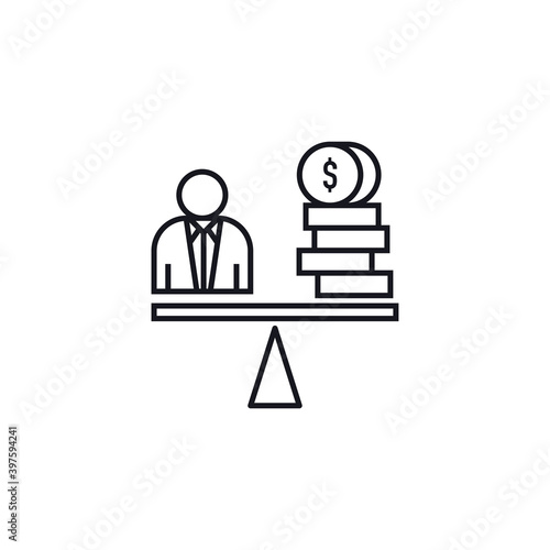 Balance icon. Business symbol modern, simple, vector, icon for website design, mobile app, ui. Vector Illustration