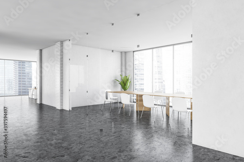 White office meeting room corner