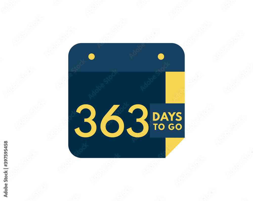 363 days to go calendar icon on white background, 363 days countdown, Countdown left days banner image 363 days to go calendar icon on white background, 363 days countdown, Countdown left days banner image