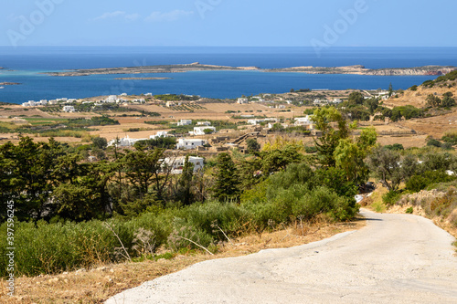 Paros Island, a popular tourist destination in the Aegean Sea. Cyclades Islands, Greece