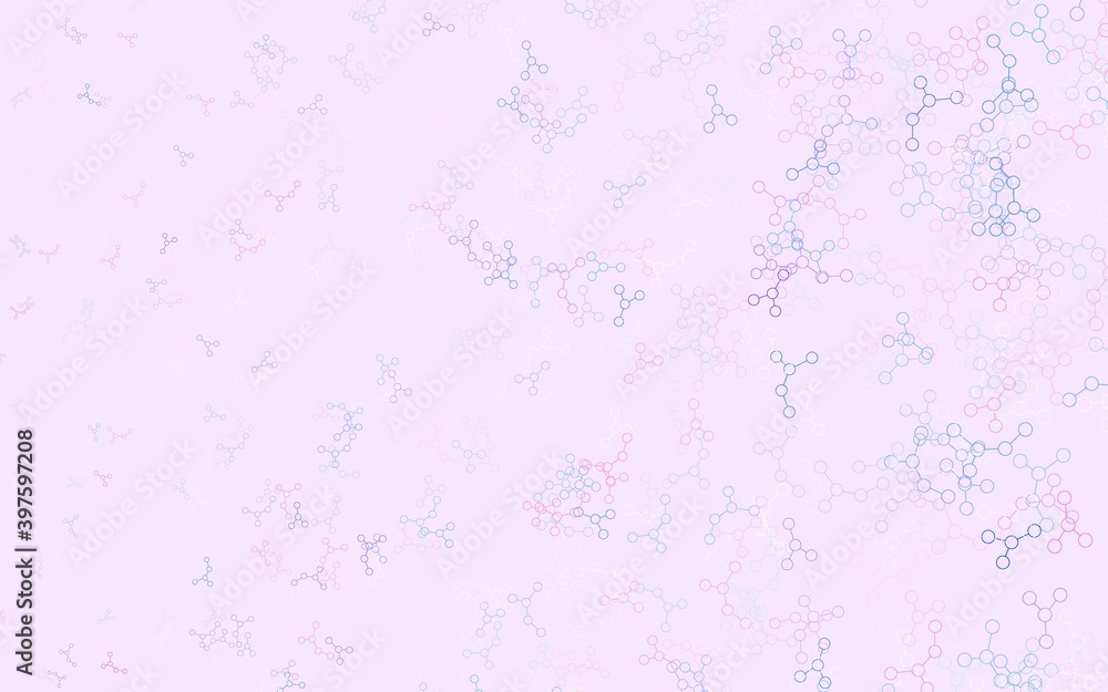 Light Blue, Red vector background with forms of artificial intelligence. Light Blue, Red vector background with forms of artificial intelligence.