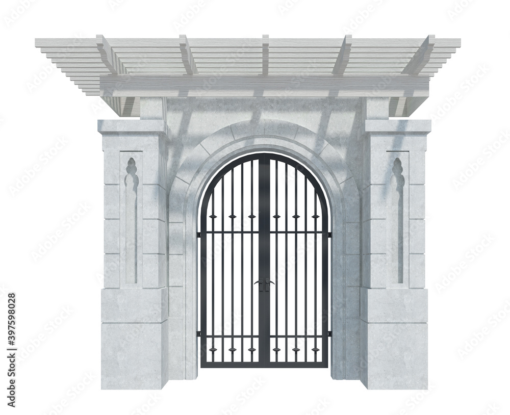 Fototapeta premium 3d Render Building Structure On White