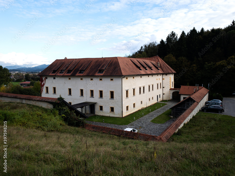 View on Castle Jable near Trzin in Slovenia