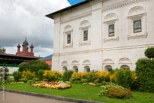 The Great Cross Church (Church of the Resurrection of Christ) with a refectory in the Transfiguration Monastery in Yaroslavl. Gold ring of Russia photo