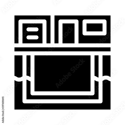 basement waterproofing system glyph icon vector illustration