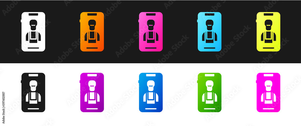 Set Online car services icon isolated on black and white background. Car service and repair parts. Vector Illustration. Set Online car services icon isolated on black and white background. Car service and repair parts. Vector Illustration.