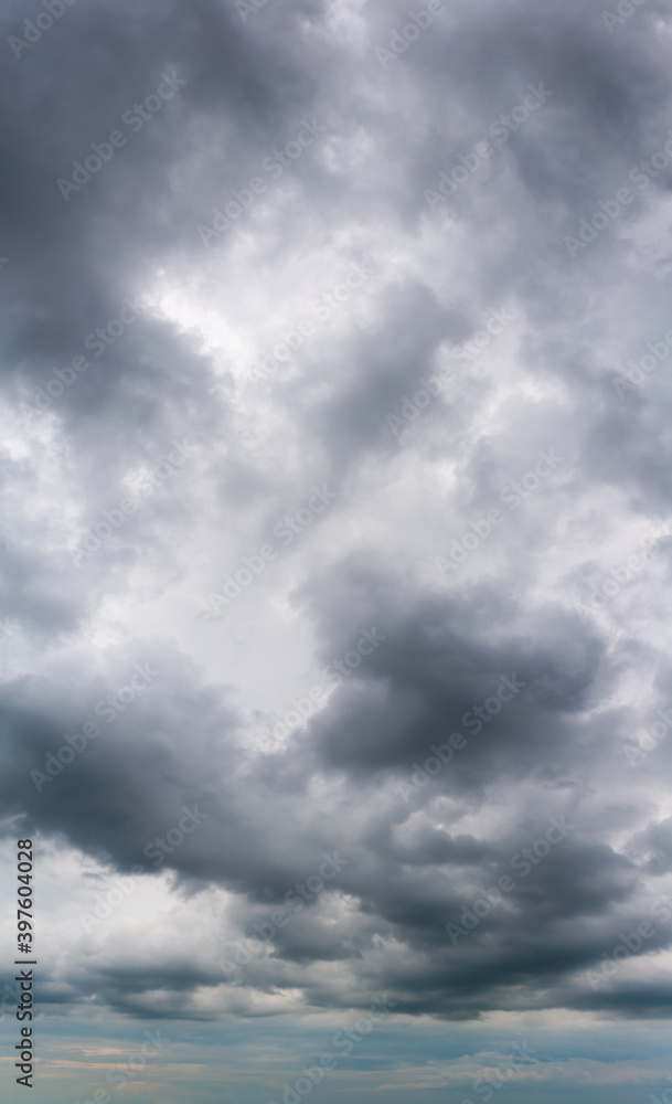 Fantastic thunderclouds, vertical panorama Fantastic thunderclouds, vertical panorama
