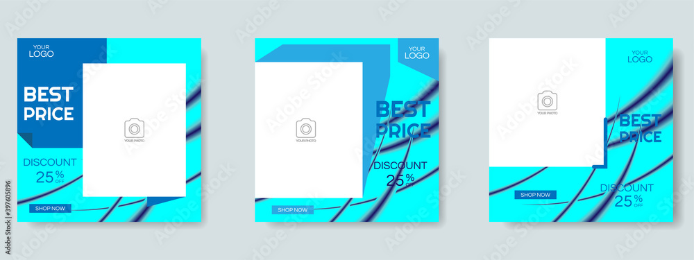 fashion sale social media post design template. web banner vector fashion sale social media post design template. web banner vector