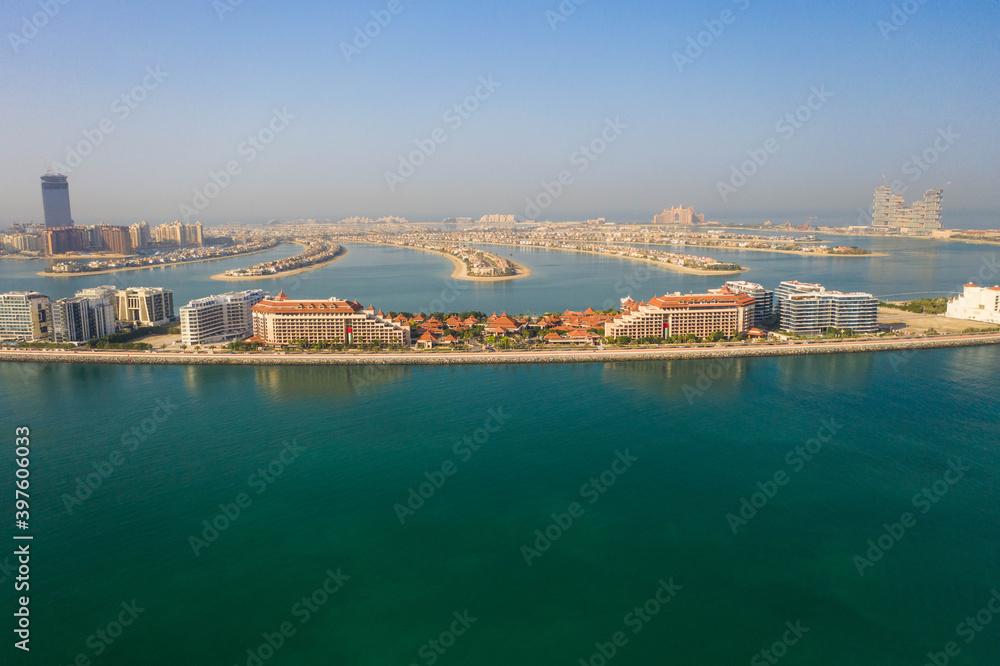 4k photo Resort Hotel, Thai Hotel, The Palm Jumeirah, Dubai, United Arab Emirates, Middle East, Aerial view, Drone