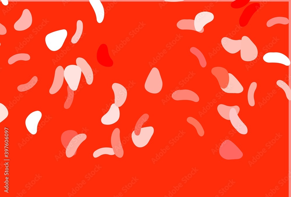 Light Red vector pattern with chaotic shapes. Light Red vector pattern with chaotic shapes.
