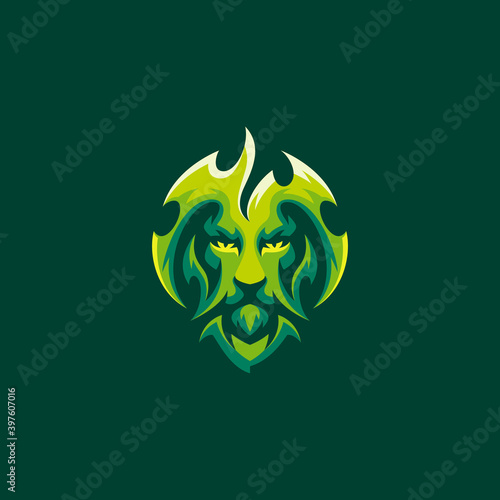 Lion gaming logo template photo