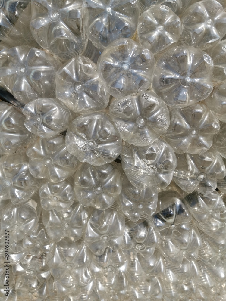 Design from plastic empty bottles, garbage. Design from plastic empty bottles, garbage.