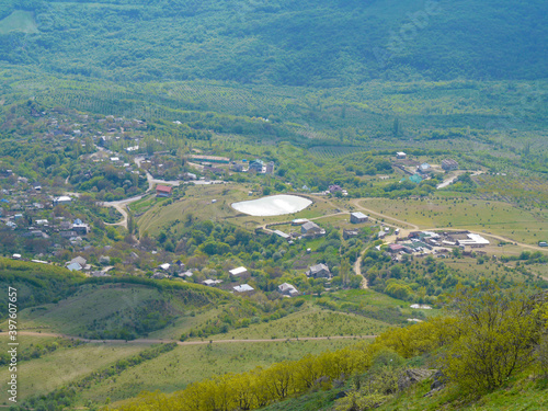 Crimean mountains. Mountains in Crimea at the sunny summer day.