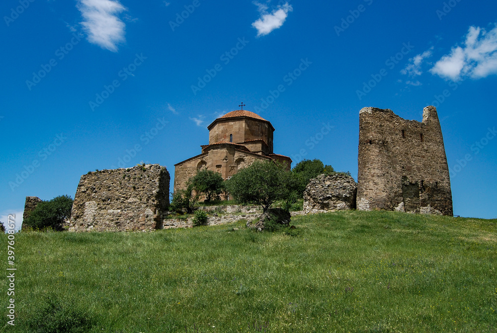 old monastery on spring day old monastery on spring day