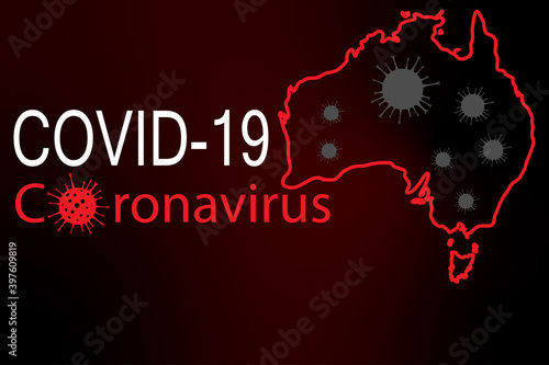 lettering coronavirus using coronavirus silhouette.