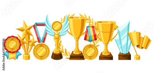 Awards and trophy illustration.