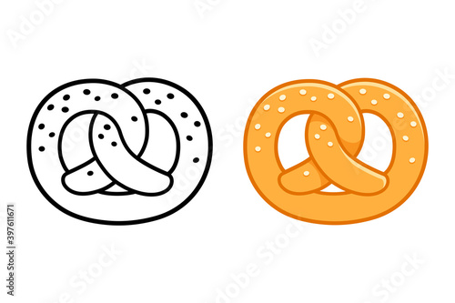 Cartoon pretzel illustration