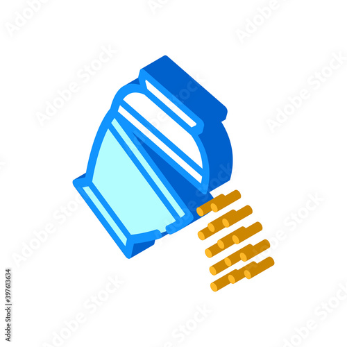 ashes of deceased pour out of urn isometric icon vector illustration