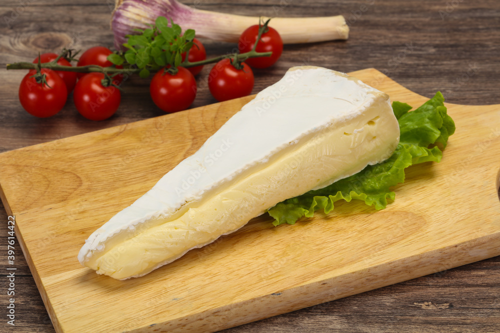 Brie cheese triangle served salad Brie cheese triangle served salad