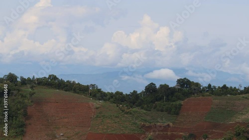 Beautiful Cloud time lapse, Dramatic stormy and cloud is moving mountain view,landscape time lapse, Vdo clip
