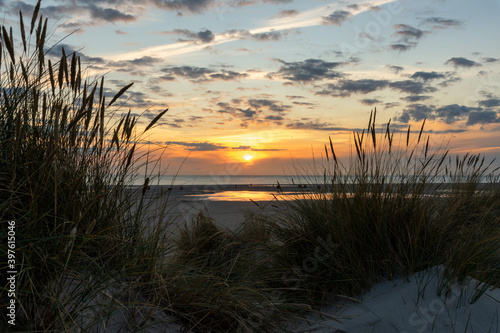 Sunset at the beach of Amrum, Germany