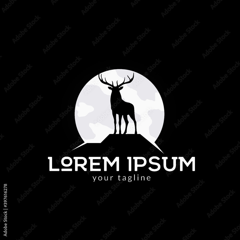 Fototapeta premium DEER LOGO CONCEPT SIMPLE MINIMALIST BRAND IDENTITY