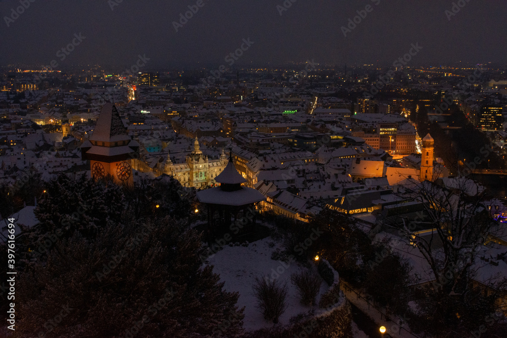 Winter in Graz, Austria, before Christmas