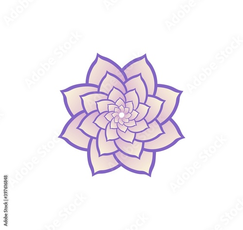 Sahasrara crown chakra symbol isolated on the white background
